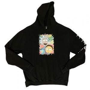 Ripple Junction Rick and Morty Black Hoodie with Graphic